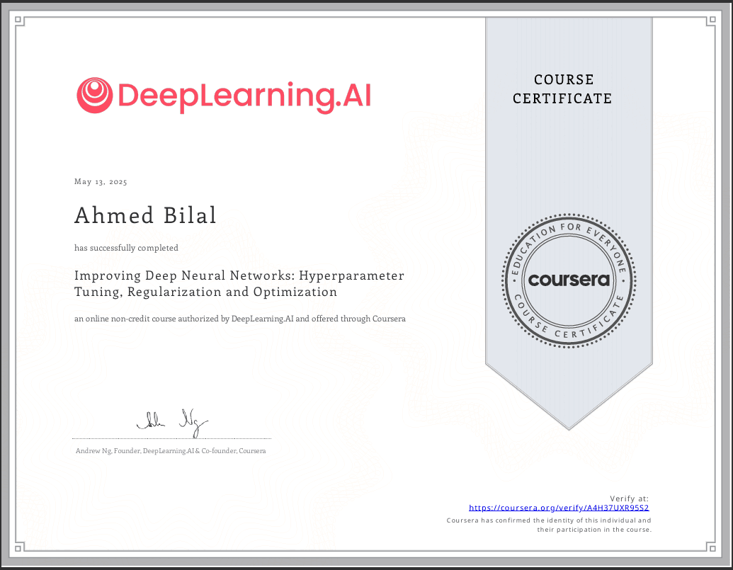 Deep Learning Specialization